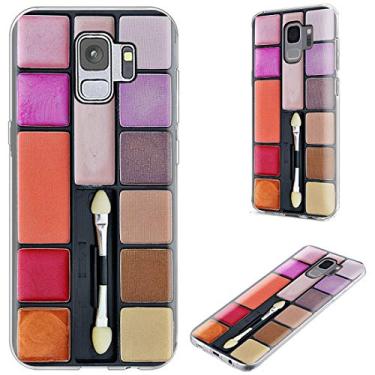 Imagem de VoMotec. Capa para Samsung Galaxy S9 para homens mulheres e meninas, capa protetora completa anti-arranhões fina flexível de silicone TPU macio design para Samsung Galaxy S9, kit de maquiagem colorido