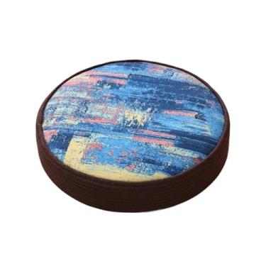 Imagem de pufe Almofada futon estilo japonês, circular, almofada de meditação doméstica, chão, travesseiro(Brown,50cm)