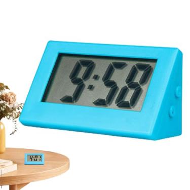 Imagem de Relógios pequenos para mesa | Despertador elétrico de mesa - Visor LED de grande número, ornamentos de mesa, relógios elétricos operados por bateria para quarto e cozinha