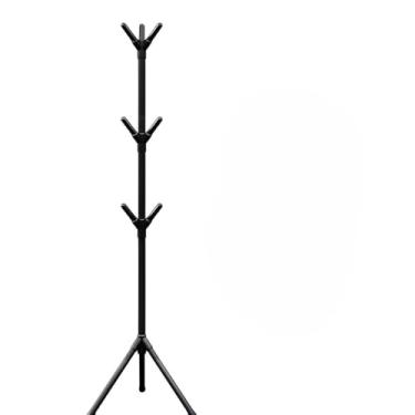 Imagem de Cabideiro de Chão Multifuncional – Mancebo Cabideiro com 9/12 Ganchos, Estrutura Metálica Antiderrapante, Ideal para Roupas, Bolsas e Chapéus, Fácil de Montar (9 Ganchos)