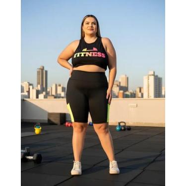 Imagem de Short Ginástica Feminino Academia Plus Size Bermuda Modeladora Ex Gran