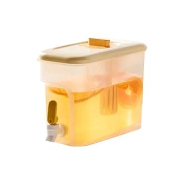 Imagem de Suqueira Plastica Com Tampa E Filtro Para Geladeira Com Torneira Capacidade 3,5L Para Agua Saborizada(Suqueira Com Filtro)