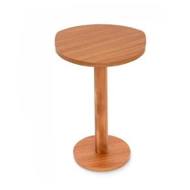 Imagem de Mesa de Canto para Sala, Mesa de Canto Madeira, Mesas Laterais Monopé de Madeira Design Orgânico Canto Cama Alt, 45 Ou 55cm, Mel(P)