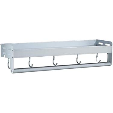 Imagem de LZXH Prateleira de banheiro organizador de banheiro rack de armazenamento de alumínio branco prateleiras de banheiro prateleira de chuveiro prateleira de parede cesta de cozinha prateleiras flutuantes