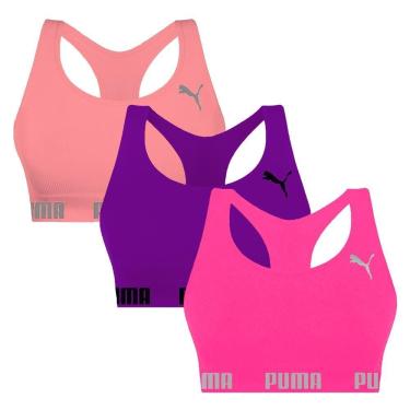 Imagem de Kit 3 Tops Puma Nadador Sem Costura Feminino