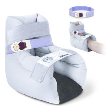 Imagem de EZ Assistive 1 almofada protetora de calcanhar, almofada de pé para remover pressão e escaras, protetores de calcanhar para úlceras de pressão para proteção contra cicatrização (cinza, padrão)