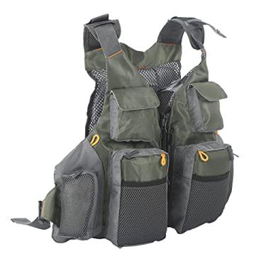 Imagem de aqxreight Colete de Pesca Com Mosca Com Alça e Almofada Flutuante para Atividades Ao Ar Livre