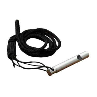 Imagem de Dynwave Apito de emergência com cordão de metal, apito de segurança multiuso para sobrevivência, para passeios de barco, caça, caiaque, montanhismo, broca