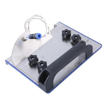 Imagem de Ângulo Retificador 45° para Esmerilhadeira, Suporte de Precisão e Acessório Profissional - Guia de Corte para Metal, Madeira, Cerâmica (Aço 45 - Preto)