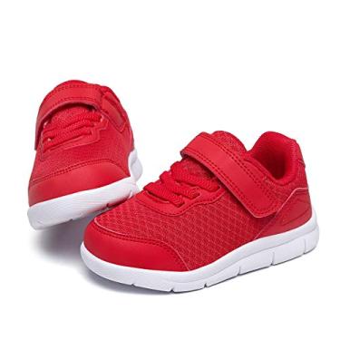 Imagem de Nihaoya tênis para crianças/meninos e meninas para corrida/caminhada, Vermelho, 4 Toddler