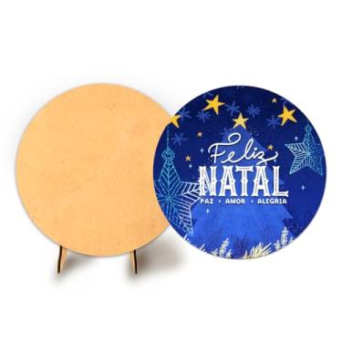 Imagem de Painel C Elastico Redondo 50cm Natal + Suporte MDF (NAT057)