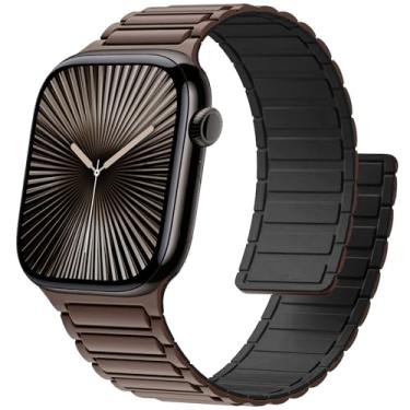 Imagem de Pulseira magnética para Apple Watch séries 11/10/9/8/7/6/5/4/3/SE/2nd/Ultra 2/3 de 49 mm, 46 mm, 45 mm, 44 mm, 42 mm, 41 mm, 40 mm, 38 mm, 49 mm, 46 mm, 4 / SE/2, Ultra 2/3