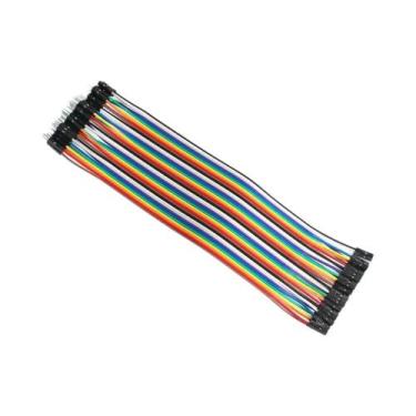 Imagem de Cabo Jumper Dupont 40PIN 10 15 20 30 40CM Macho Para Macho Fêmea Para 
