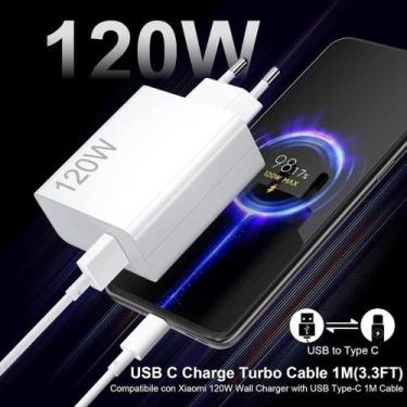 Imagem de Carregador Turbo 120w Fonte Usb Carregador + Cabo Ultra Rápido 120w Us