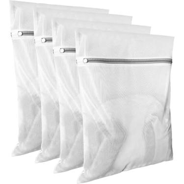 Imagem de Bestac Saco de roupa de poliéster para roupas delicadas, antiembaraço e durável, ideal para roupas íntimas/suéteres, casa/dormitório/viagem (grande)