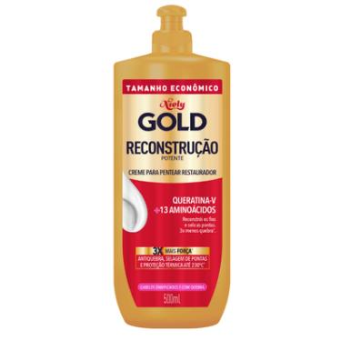 Imagem de CREME DE PENTEAR NIELY GOLD RECONSTRUÇÃO 500ML