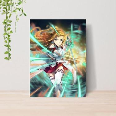 Imagem de Quadro Sword Art Online SAO Anime A4  Placa MDF 14 - Lomi Art