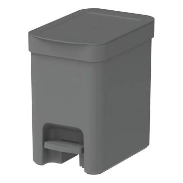 Imagem de Lixeira Com Pedal 6L Cozinha Banheiro Dual Trium Compacta