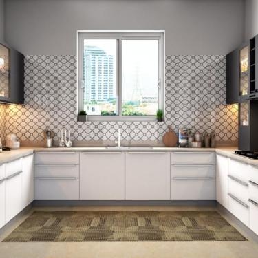 Imagem de Passadeira Antiderrapante Para Cozinha PVC Emborrachada 1,00x65cm Estampa 01