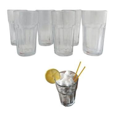 Imagem de Jogo Com 06 Copos De Vidro Trevi Alta Qualidade 350Ml