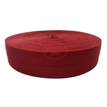 Imagem de 25m Viés Boneon 25mm Vermelho Acabamento Mochilas Bolsas - Sem marca