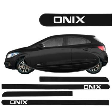Imagem de Kit Jogo Friso Lateral Acessórios Protetor de Porta Chevrolet Onix Cor