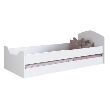 Imagem de Cama Infantil Com Protetores Para Colchão 188x78cm Multimóveis Cr40072 Branca Branco