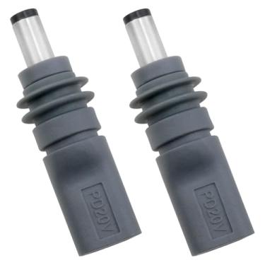 Imagem de Xhziy Adaptador de cabo de alimentação USB C fêmea para DC macho para mini adaptador PD 20V 100W USB C adaptador de plugue barril adaptador de alimentação USB externo adaptador de cabo de alimentação