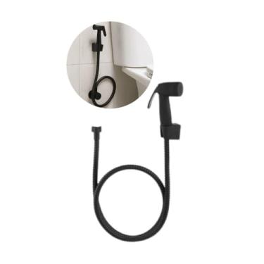 Imagem de Kit Ducha Higiênica Com Mangueira De Aço Inox 1,20 m E Chuveirinho Preto – Alta Resistência E Design Moderno