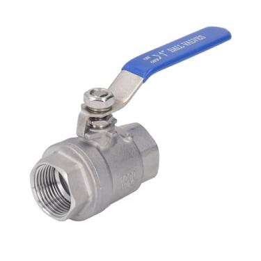 Imagem de Válvula de esfera de aço inoxidável 316, porta completa, rosca fêmea de 2 peças, DN25, válvula de controle de fluxo de gás de água de alta pressão de 1 polegada para torneira de