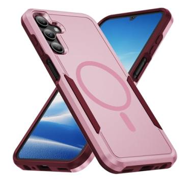 Imagem de Teayoha Capa para celular Samsung Galaxy A15 5G, [compatível com Magsafe] [Teste de queda de grau militar] Capa protetora magnética resistente à prova de choque - 16,5 cm (rosa)