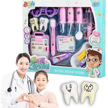 Imagem de Kit Dentista Infantil Brinquedo Profissão Médica - Rick Imports