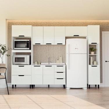 Imagem de Cozinha Modulada 5 Peças sem Tampo Maeena Politorno, Branco