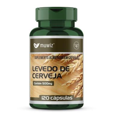Imagem de Levedo De Cerveja Com Vitamina B1 120 Cápsulas 500mg Muwiz