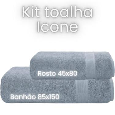 Imagem de Kit Toalhas Camesa Ícone NanoSoft Banho 85x150 Rosto 45x80 C