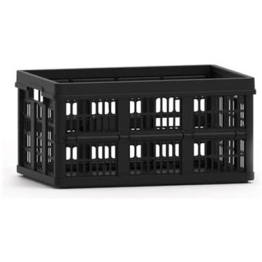 Imagem de Caixa Organizadora Multiuso 45 Litros Cesto Grande Dobrável Resistente Cor Preto