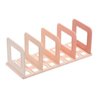 Imagem de PATIKIL Organizador de arquivos vertical, organizador de arquivos de mesa com 4 compartimentos, suporte vertical vertical, divisórias de prateleira ajustáveis de plástico para mesa de escritório
