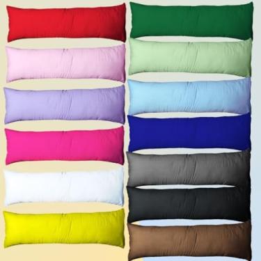 Imagem de Travesseiro de Corpo 140x45 cm com Fronha c Zíper – Travesseiro Longo Confortável para Dormir (CINZA CHUMBO)