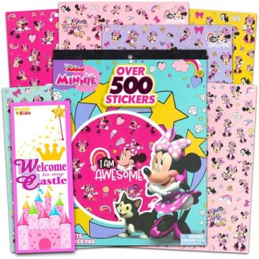 Imagem de Disney Conjunto de adesivos Minnie – Pacote com mais de 500 adesivos Minnie Mouse para crianças pequenas | Lembranças e decorações de festa Disney