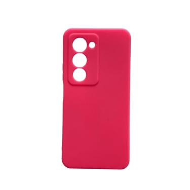 Imagem de Capinha Para Redmi 15 4G/5G Silicone Colorida Aveludada - Capa Protetora Colorida (Pink)