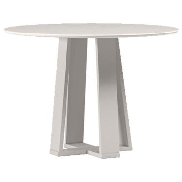 Imagem de Mesa De Jantar 100x100 Cm Isabela Com Vidro Off White – New Ceval