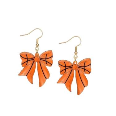 Imagem de Todu Brincos de laço, beisebol, softball, basquete, futebol, voleibol, tênis, futebol, laço, bola, pingente, acrílico, esportes, amantes, brincos, dia de jogo, joias femininas, Zinco Acrílico, Sem