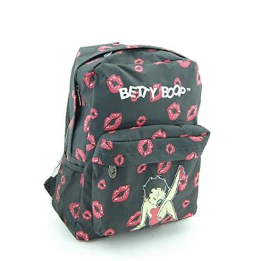 Imagem de Mochila grande de microfibra Betty Boop com 40,6 cm de altura, Preto, Large