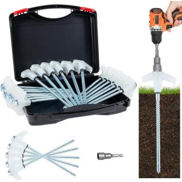 Imagem de Tent Stakes x-vesolje Heavy Duty Screw-in Metal 20 unidades