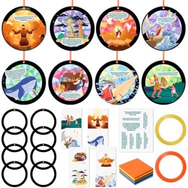 Imagem de Vertintong 25 conjuntos de artesanato cristão "faça você mesmo" com histórias da Bíblia de Jesus para atividades de Natal, jogos de escola dominical, decorações suspensas (história da Bíblia)