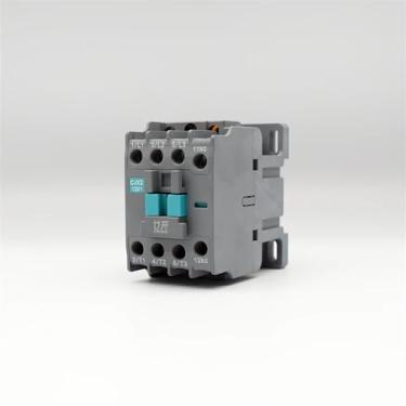 Imagem de FLKPIEGRH Contator CA 12A 3P+1NO/1NC instalação de trilho lc1d CJX2-1201/1210/1211 1 contato normalmente aberto 1 contato normalmente fechado (1201 1NC,36V)