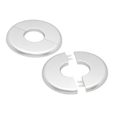 Imagem de 2PCS bociloy 33mm/1,3" ID Wall Split Flange, Prata ABS Placa de Escudo Autoadesiva Redonda, Capa de Decoração de Orifício de Parede, Tampa de Placa de Tubo de Água