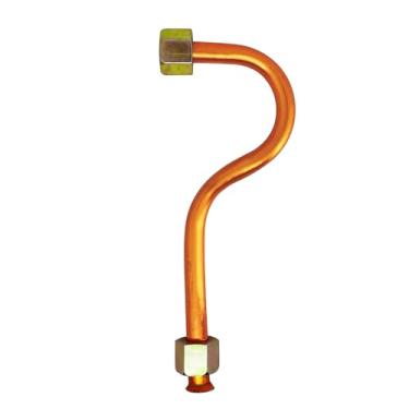 Imagem de 1 tubo de escape de compressor de ar, tubos de conexão de cabeça de bomba de alta pressão de alumínio, peças de reposição de compressor de ar, extremidade alargada, tamanho da rosca: 3/10.2 cm-16