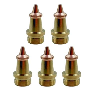Imagem de Bocal de soldagem M16 pacote com 5 bocais de corte a laser, peças de substituição de cobre de 35 mm de altura, adequado para máquina de solda a laser, alimentação de fios, tocha de soldadura a laser