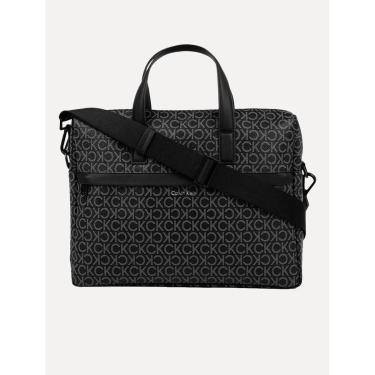 Imagem de Pasta Calvin Klein Notebook CK Monograma Preta-Masculino